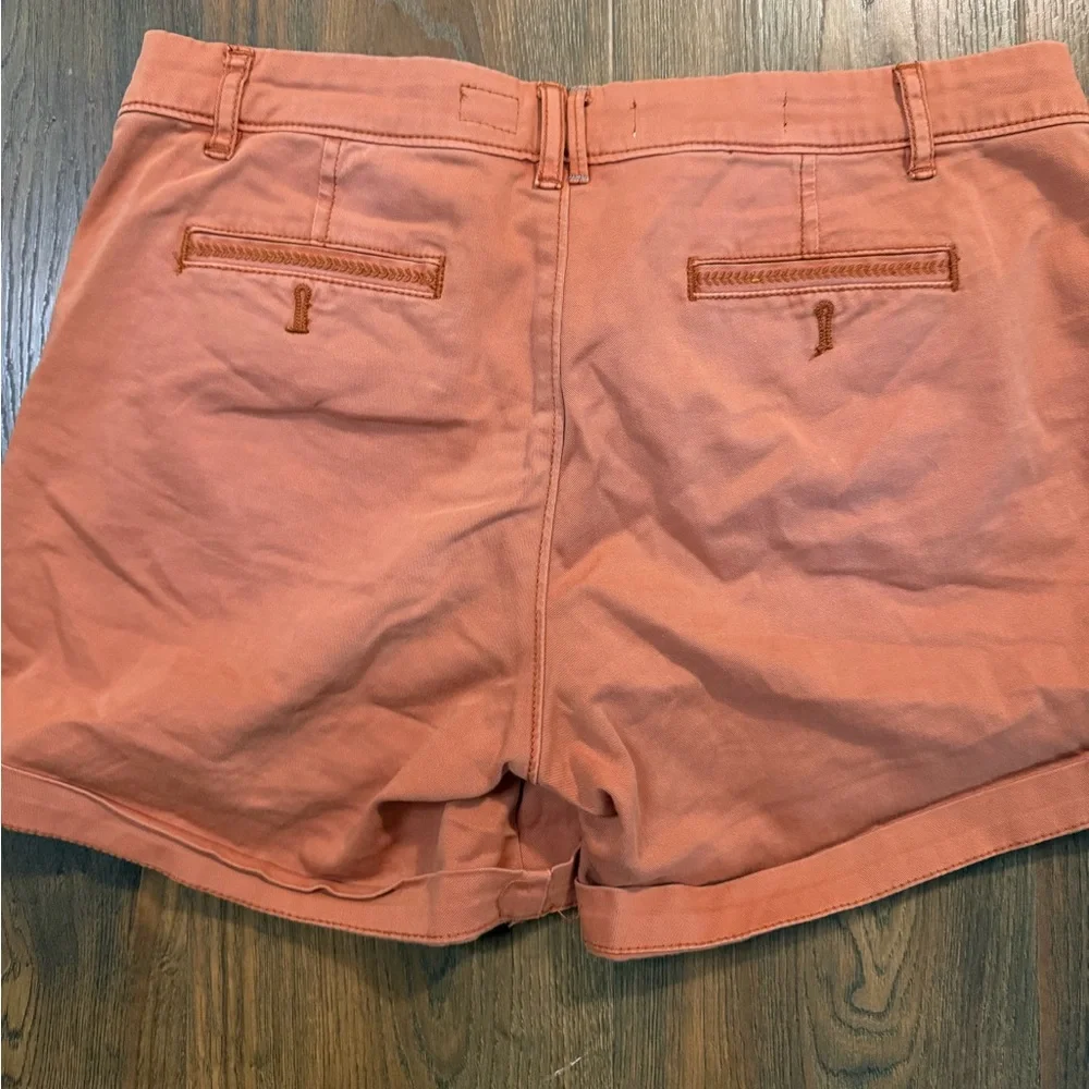 Pilcro Women's Hyphen Faded Coral Shorts - Picture 3 of 4
